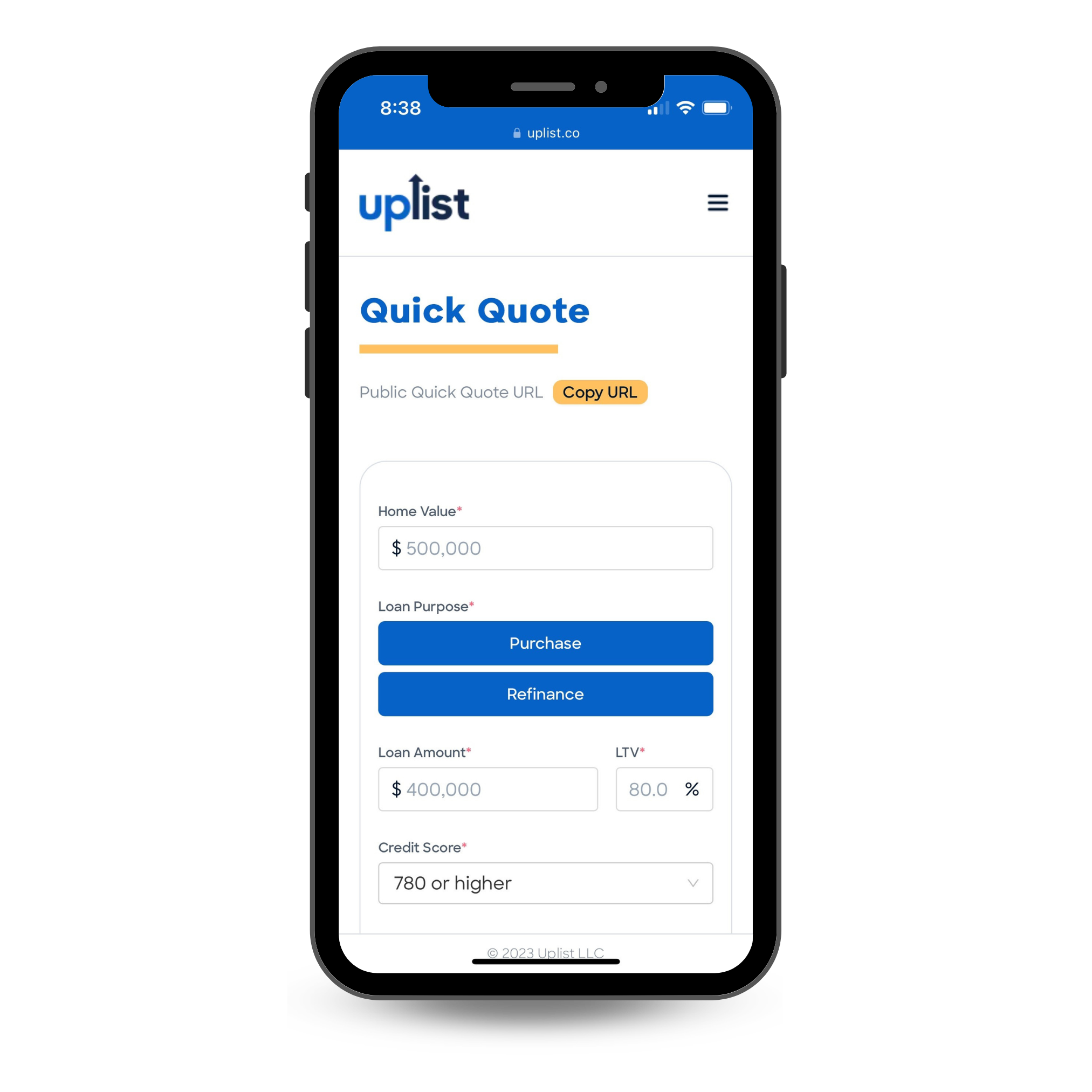 Uplist Quick Quote Feature - Phone